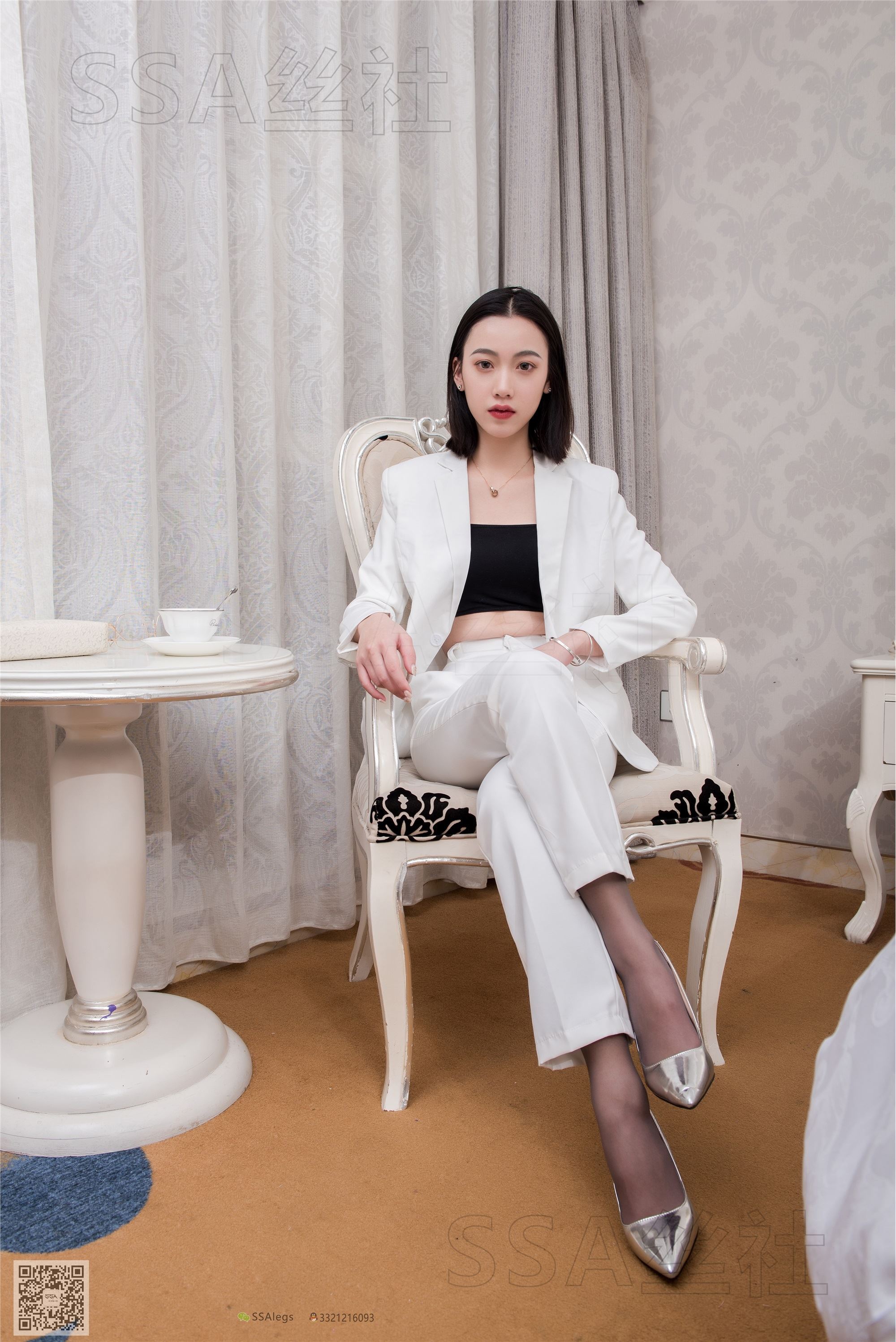 SSA丝社 超清写真 NO.065 大大 白西装裤里丝